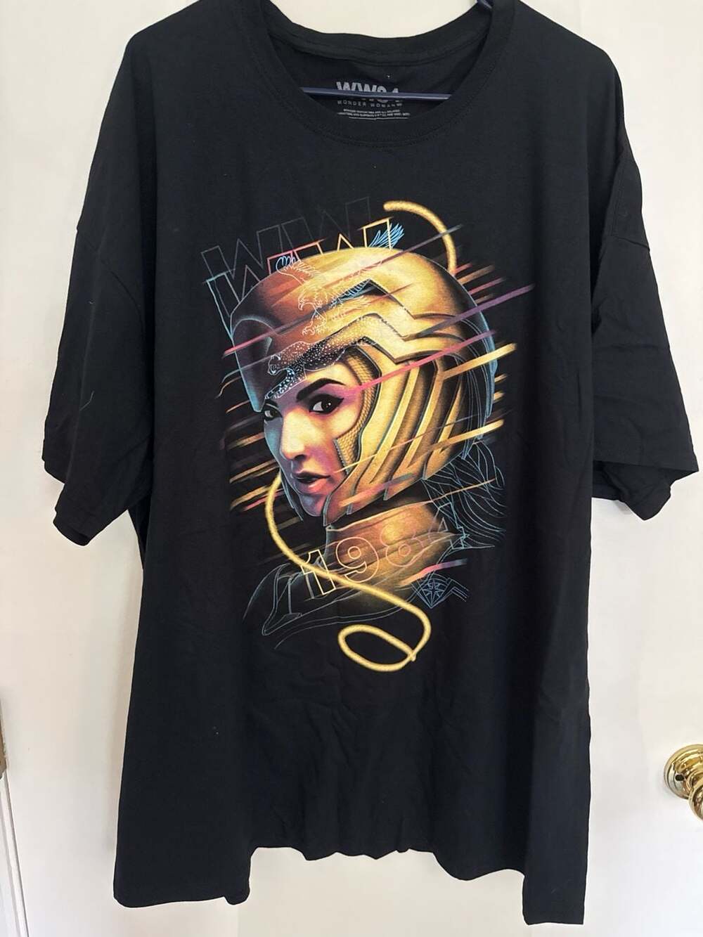 EUC! 1984 Wonder Woman WW84 Movie Black T Shirt Men Sz L